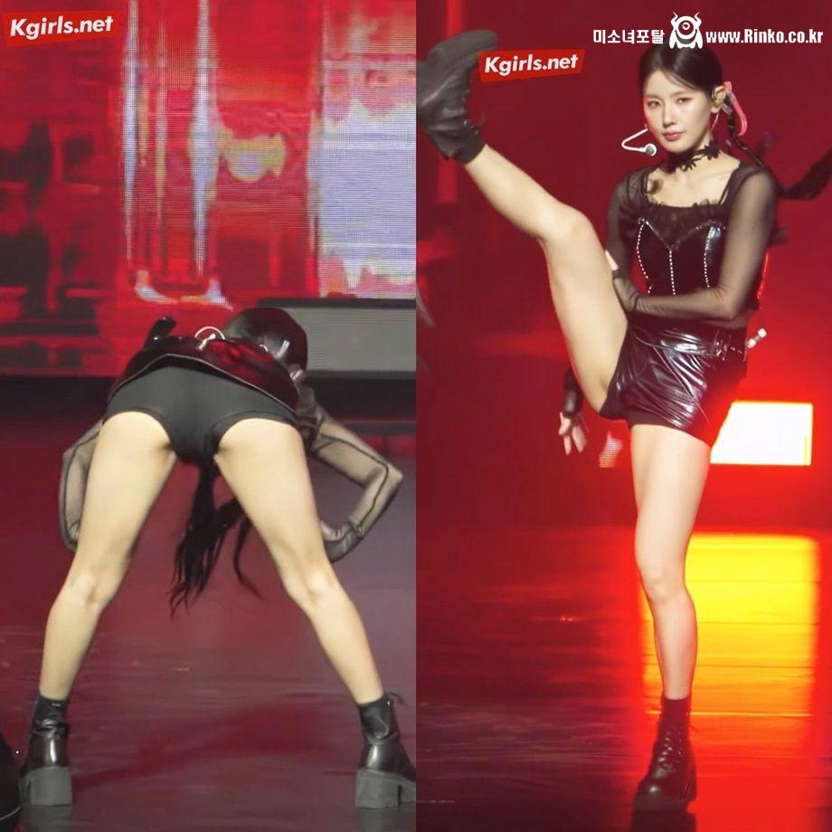 대담하게 뒤태를 보여주는.. (여자)아이들 미연