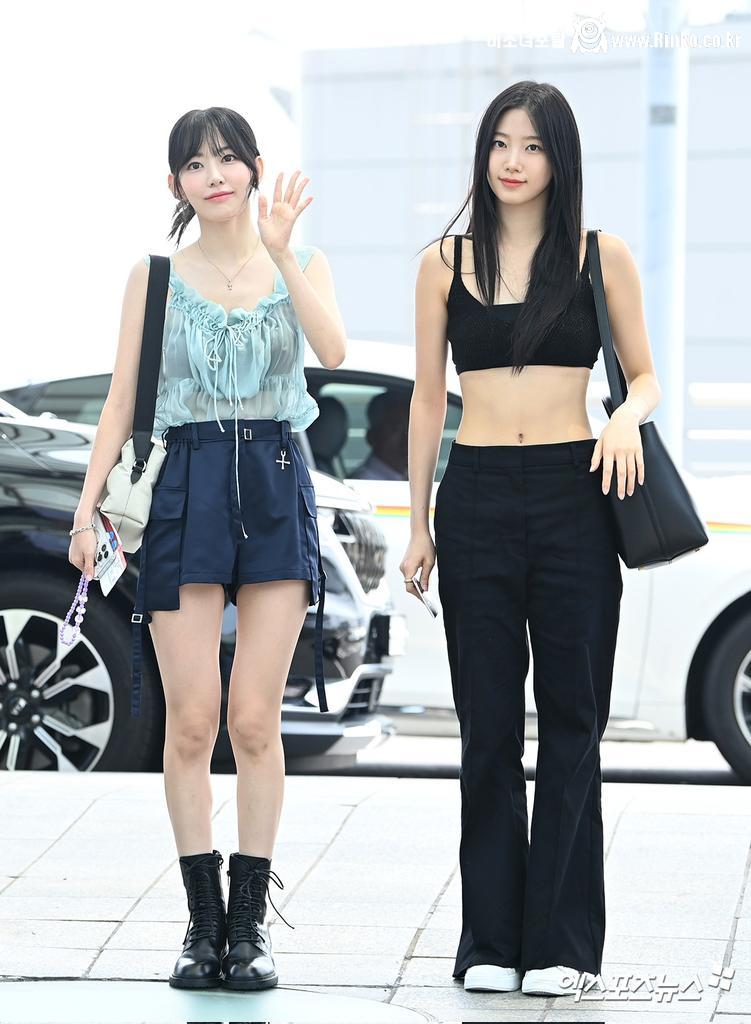 청순한 미모 공항패션 르세라핌 카즈하