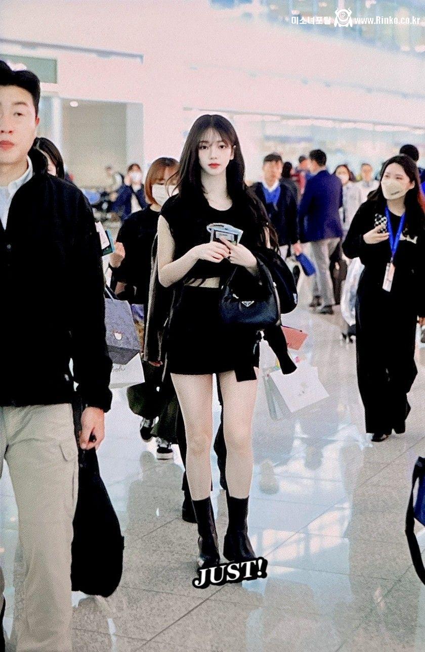 청순 앞머리 공항 비주얼 에스파 카리나