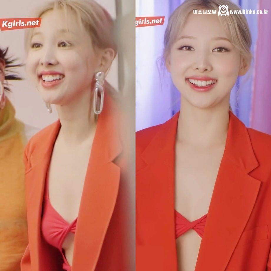 트와이스 나연 언더붑이 살짝 보이는 패션