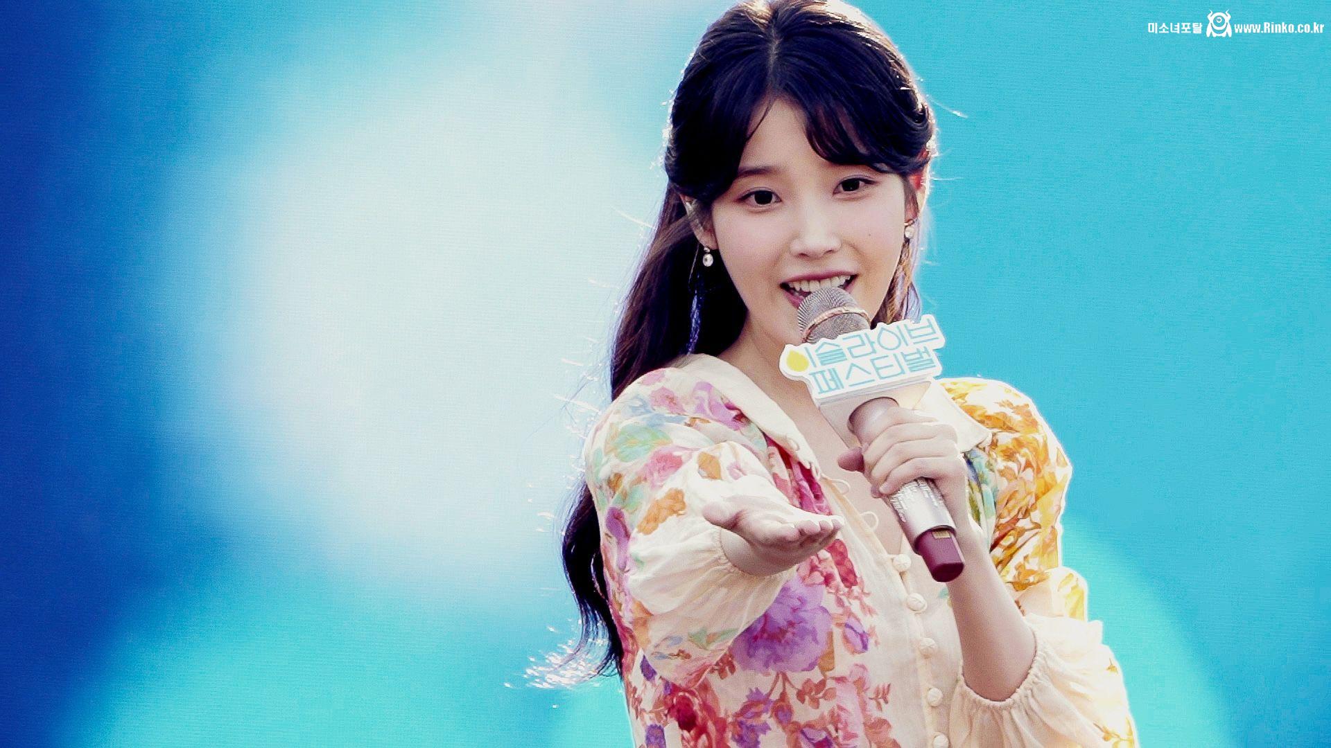 어제자 아이유 이슬라이브 페스티벌 움짤, 사진