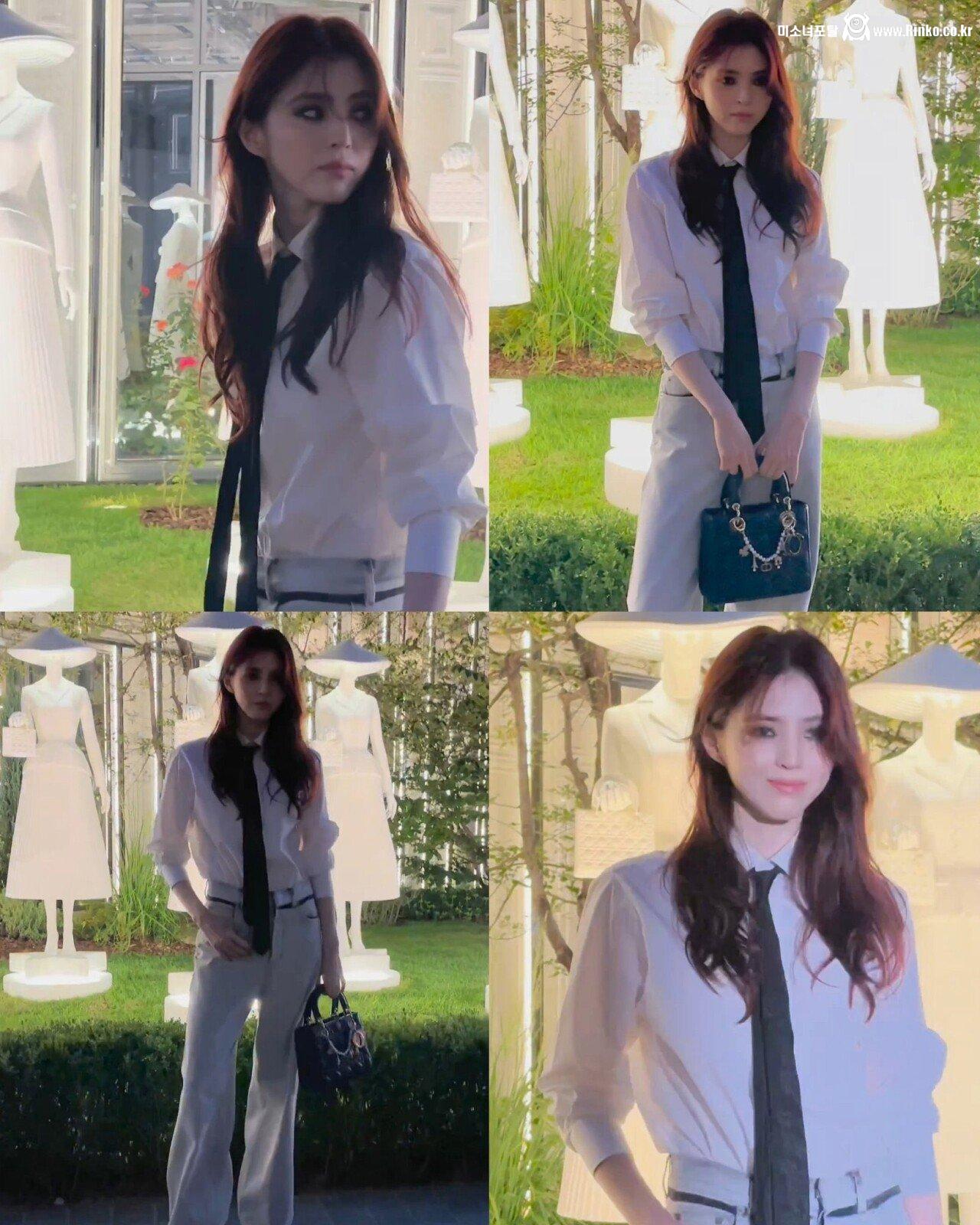 디올 행사에 나타난 흑화한 한소희