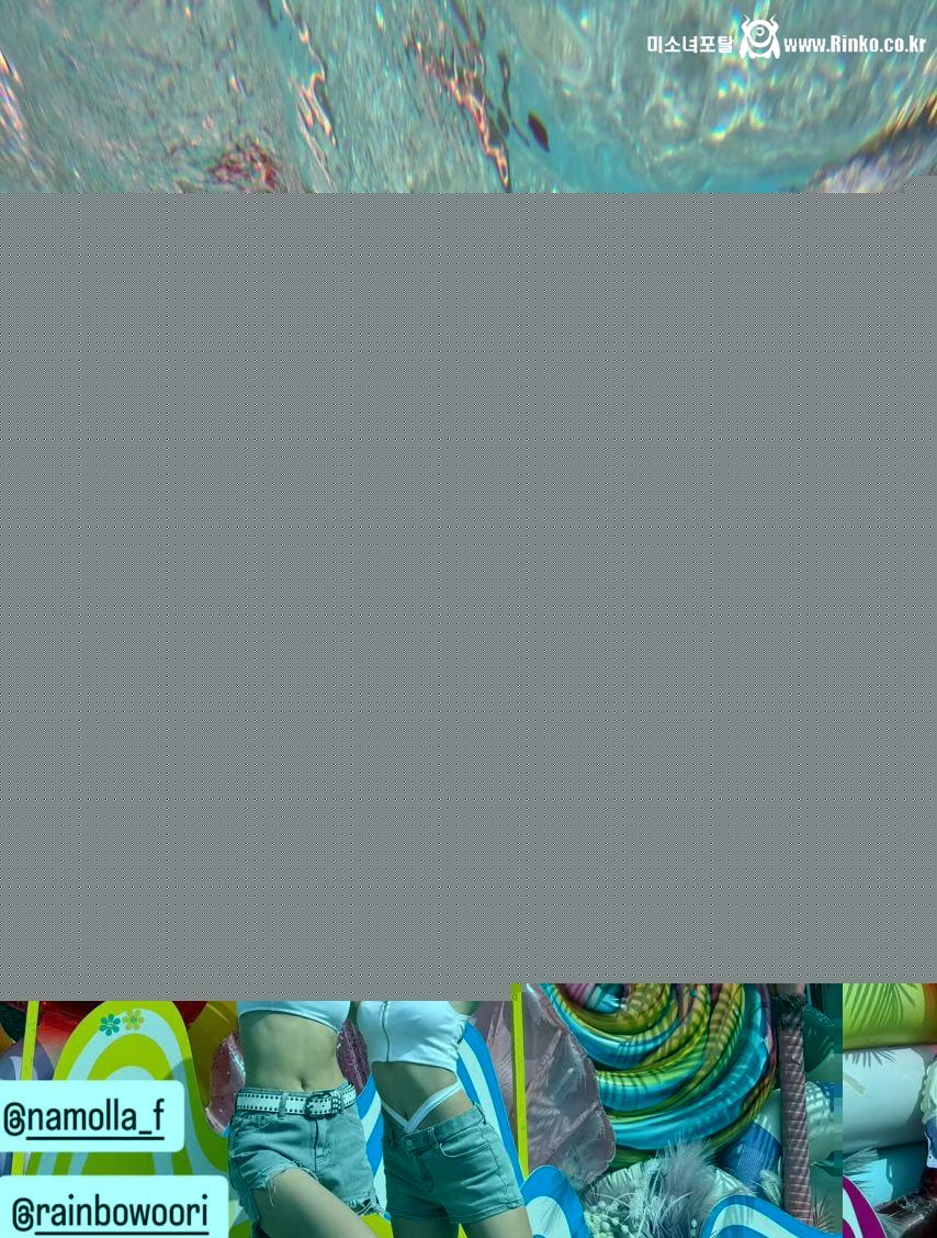 [워터밤 속초] 겉옷 훌러덩...조현영,고우리 흰 모노키니 가슴골