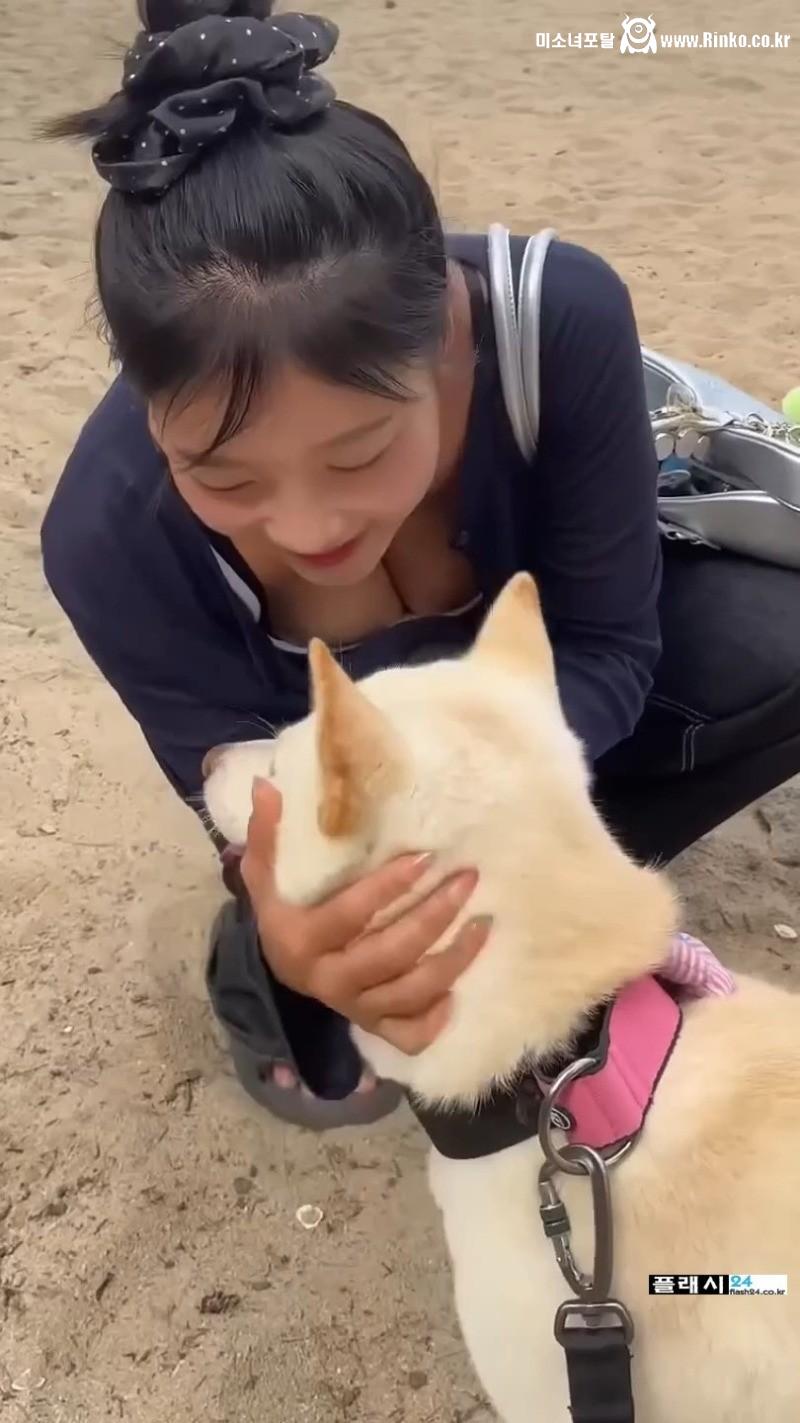 개 이뻐라하는 개조이 주인
