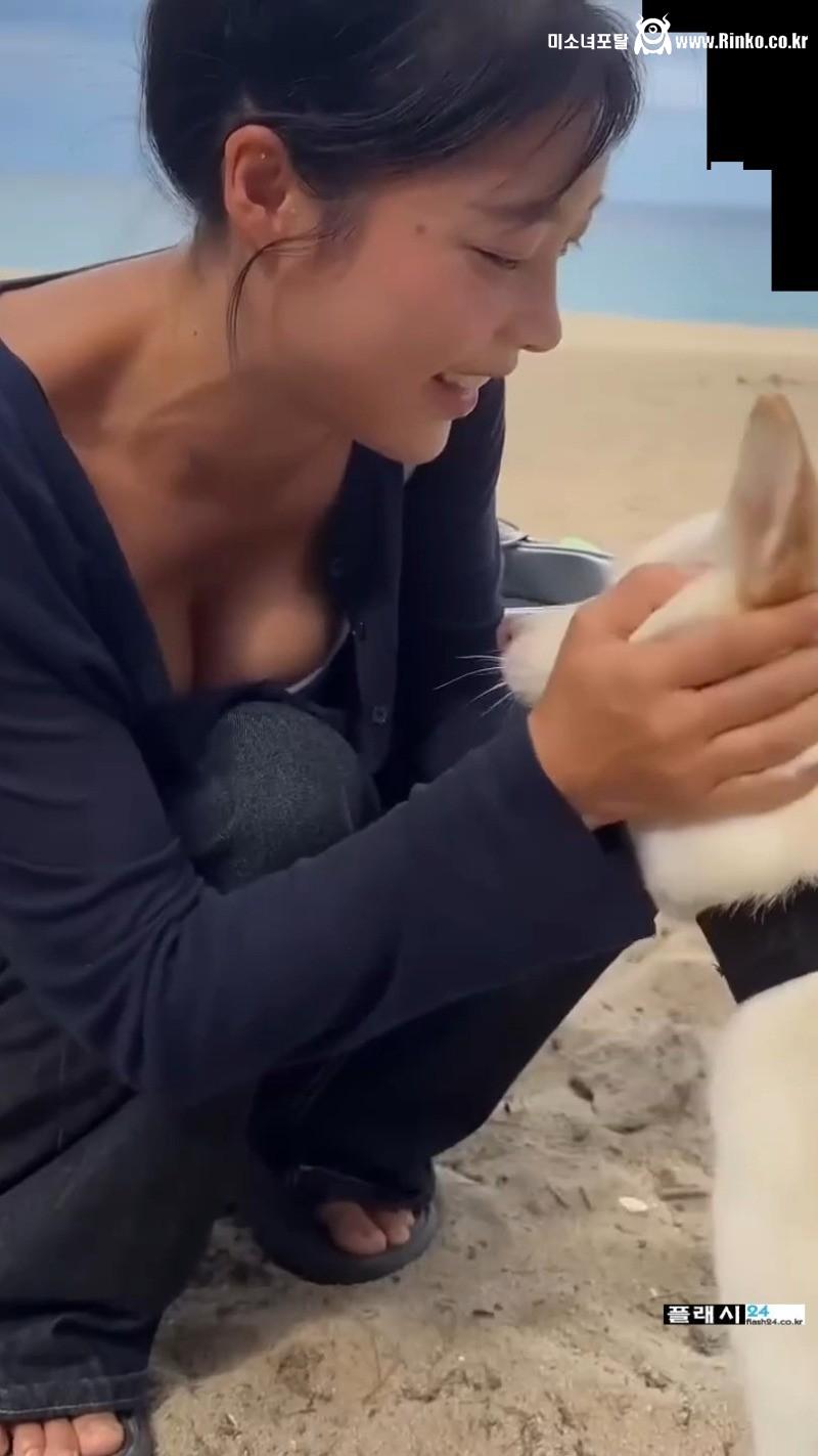 개 이뻐라하는 개조이 주인