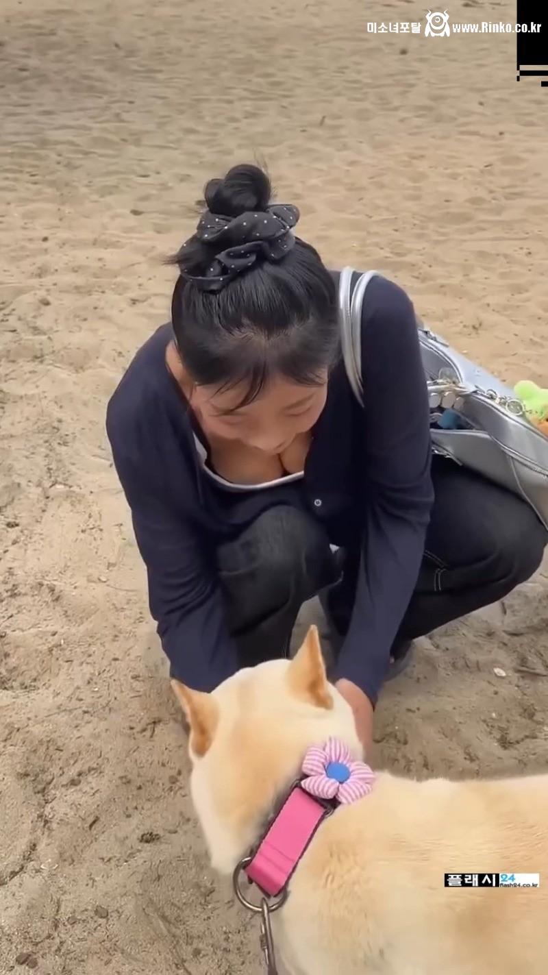 개 이뻐라하는 개조이 주인