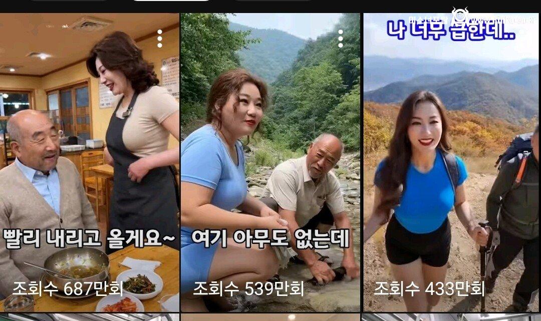 토쏠린다는 노인 대상 ai 쇼츠 근황