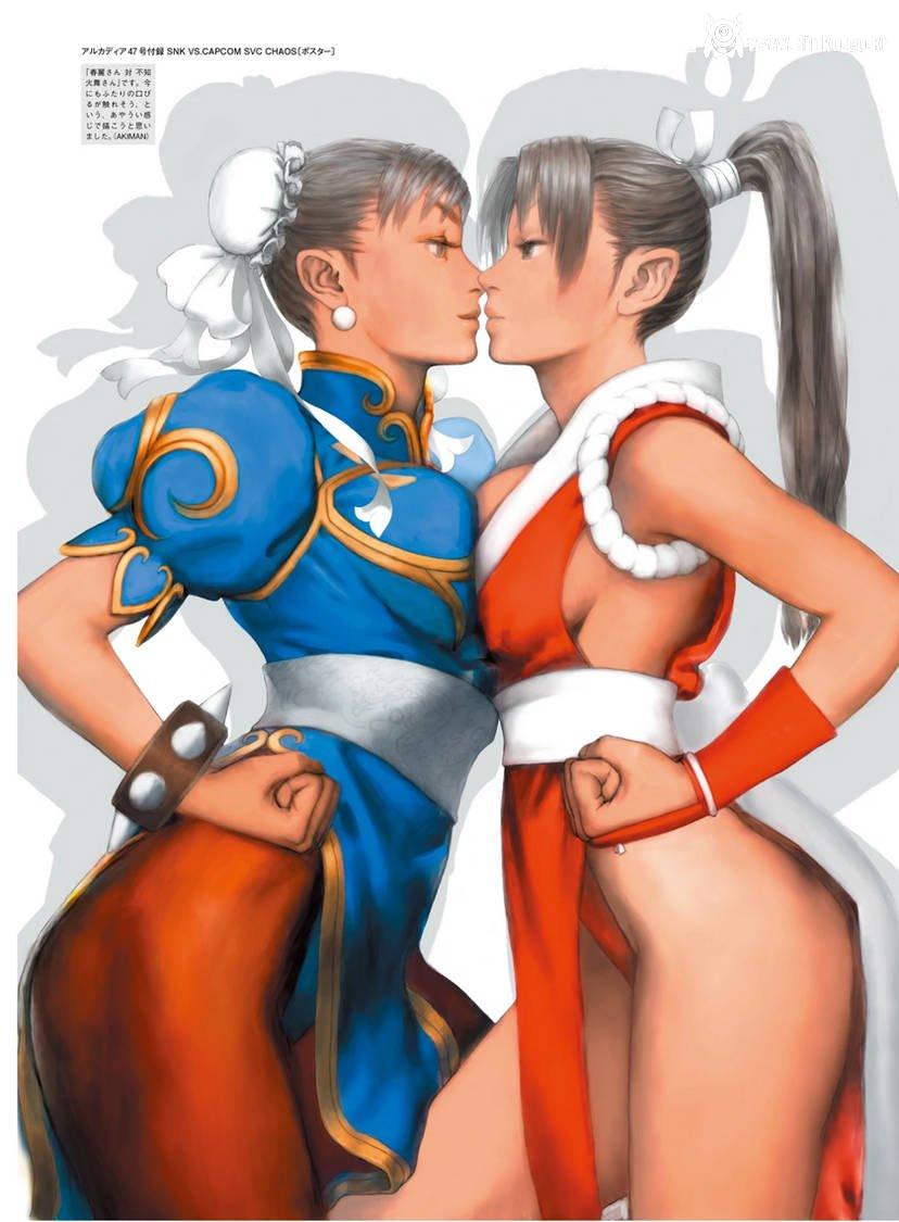 아랑전설 신작에서 구현한 춘리 vs 마이 가슴 맞대결