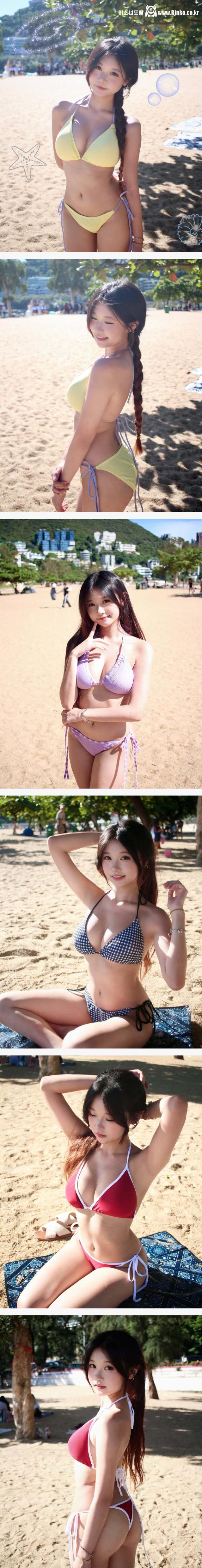 홍콩 비키니샵 피팅 모델녀