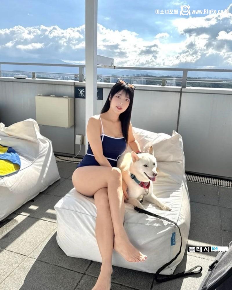 물놀이에 신난 개조이 주인