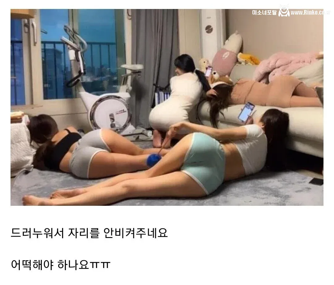 크리스마스라고 누나 친구들이 집에 왔는데