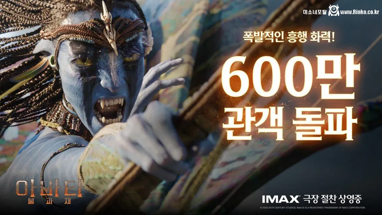 영화 "아바타: 불과 재" 관객 수 근황