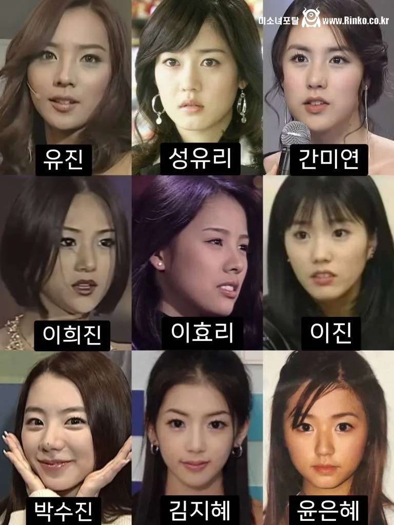 세대별 여자아이돌 와꾸 비주얼 계보