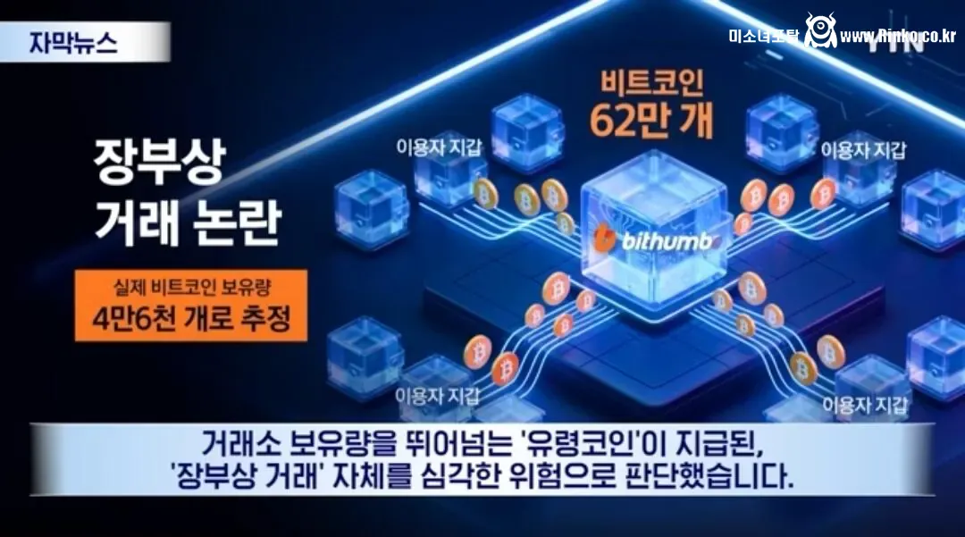 금감원장 왈 빗썸 사건 매도인 재앙적 상황이라고 함