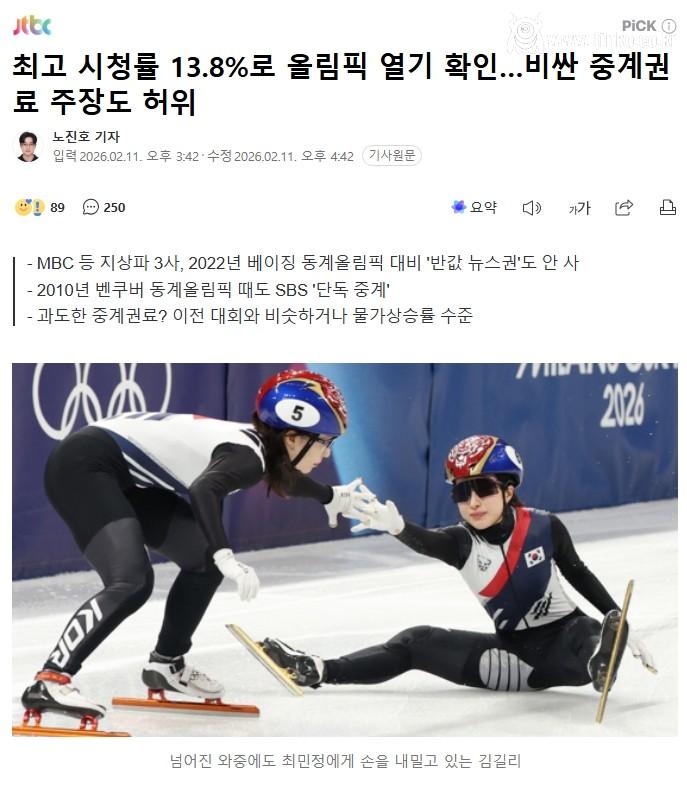 ㅈ망 했다는 JTBC 올림픽 중계... 사실은 이렇습니다