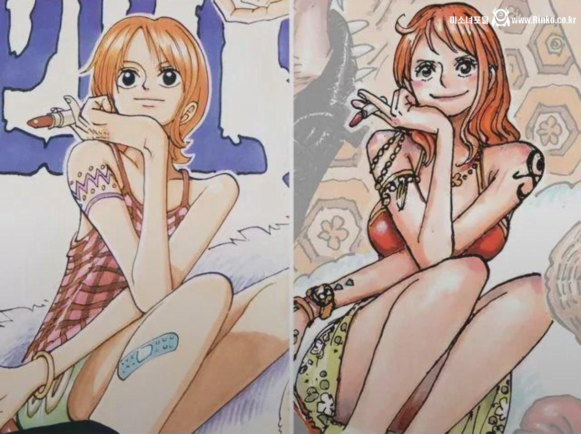 이거보니까 원피스 작가 그림체 많이 바꼈네
