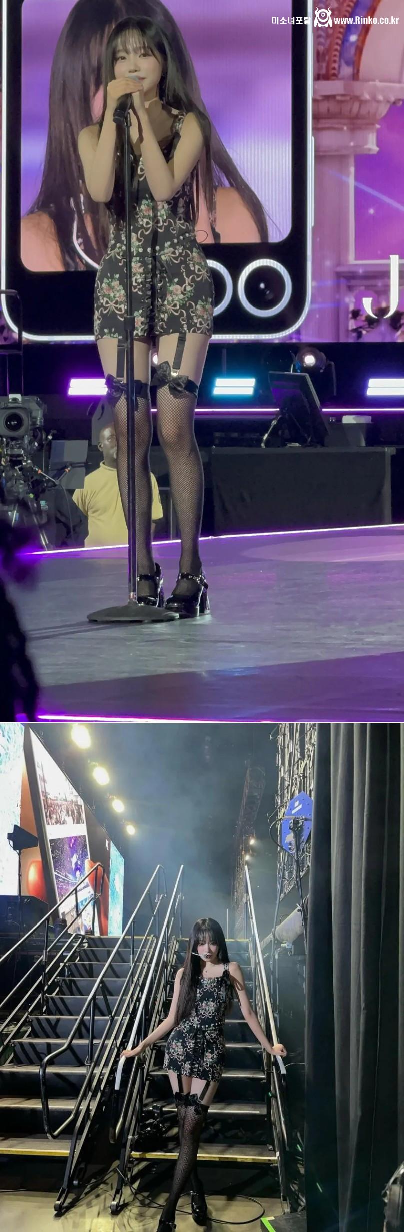 가터벨트 착용한 조유리 ㅗㅜㅑ