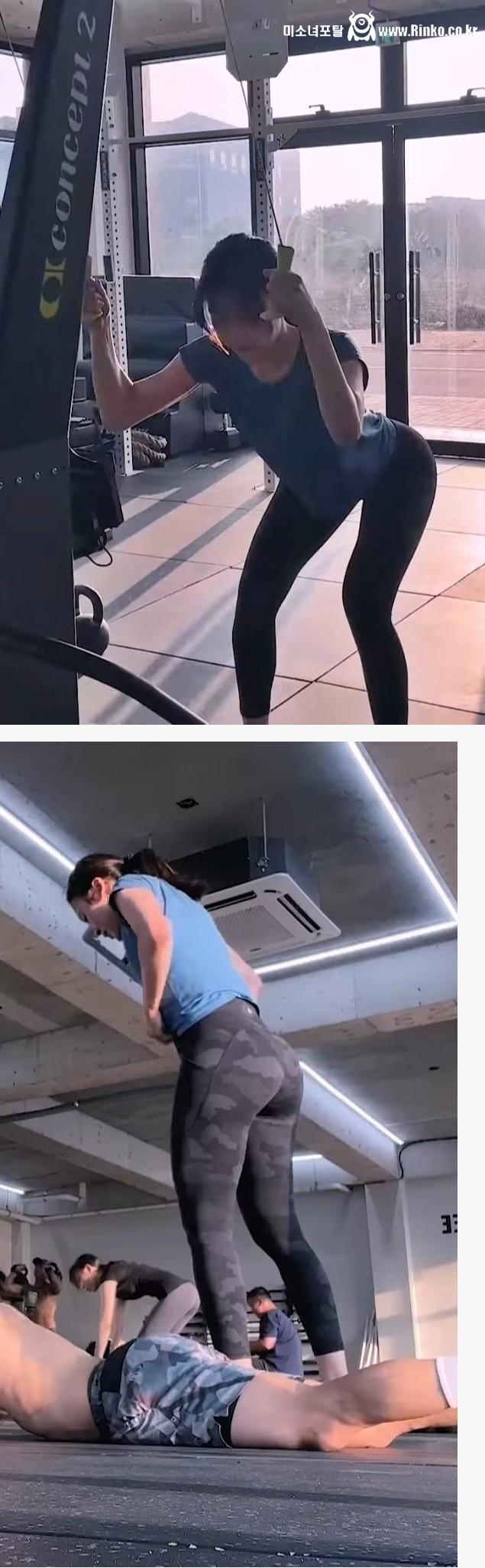 탱글 그 자체.. 김아랑 뒤태