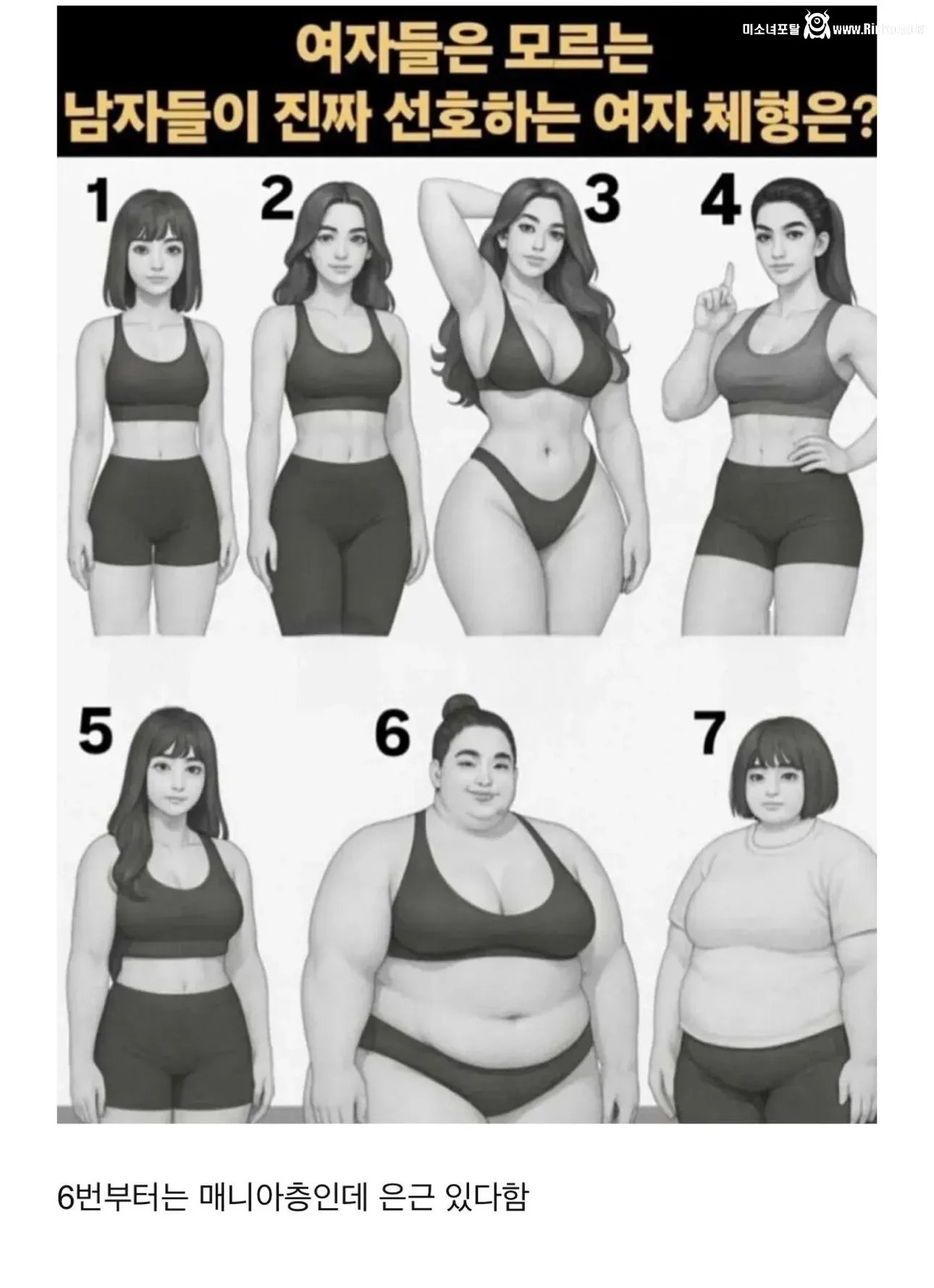 남자들이 진짜 선호하는 여자 체형