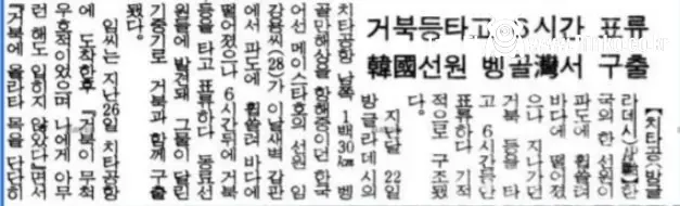 6시간동안 바다거북을 타고 살아남은 남자