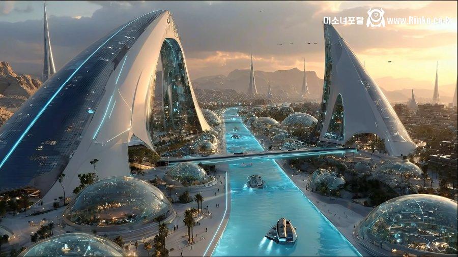 AI가 묘사한 미래 도시들 모습