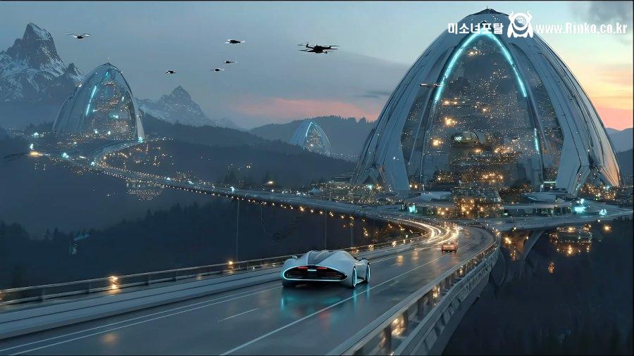 AI가 묘사한 미래 도시들 모습