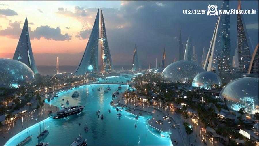 AI가 묘사한 미래 도시들 모습