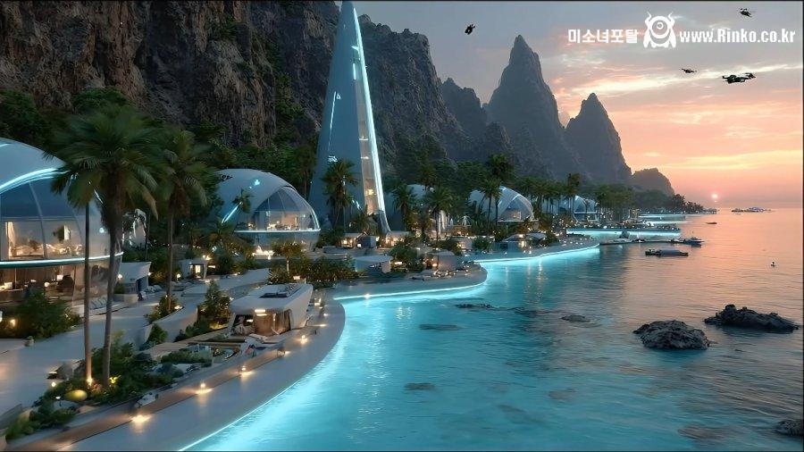 AI가 묘사한 미래 도시들 모습