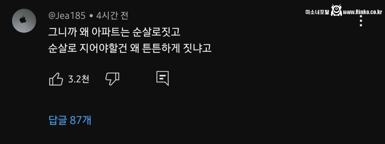 무안공항참사 둔덕관련 뼈저리게 와닿은 영상 댓글