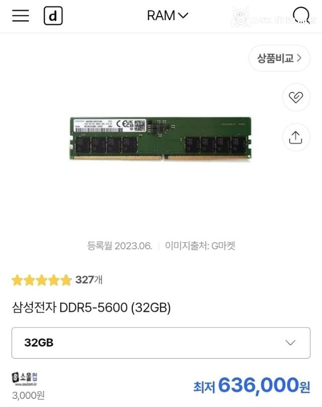 진짜 갈 데까지 간 PC 램 가격 근황
