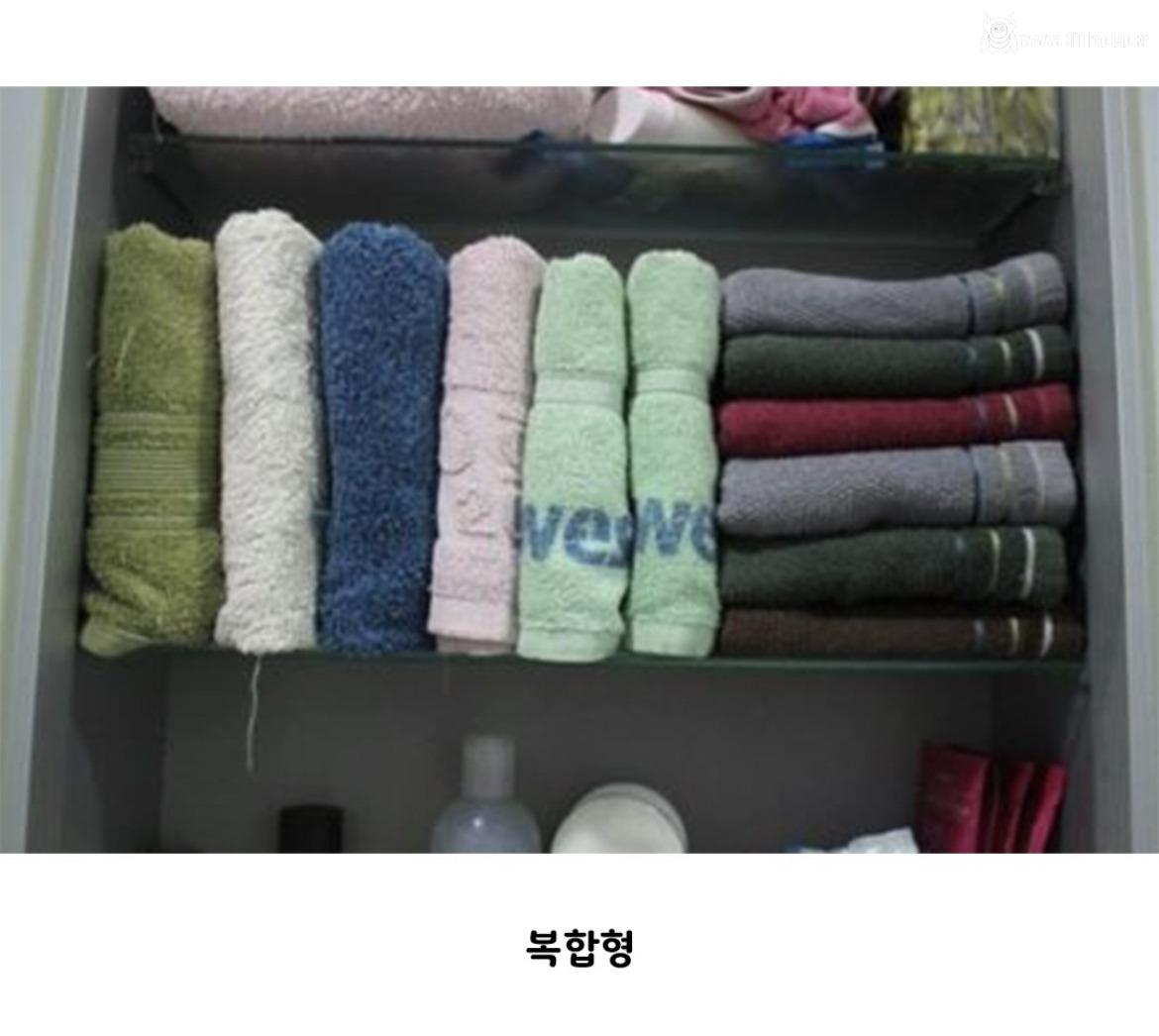 집마다 차이가 있는 수건 보관법