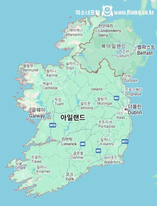 한국과 국토 모양 면적이 비슷한 나라