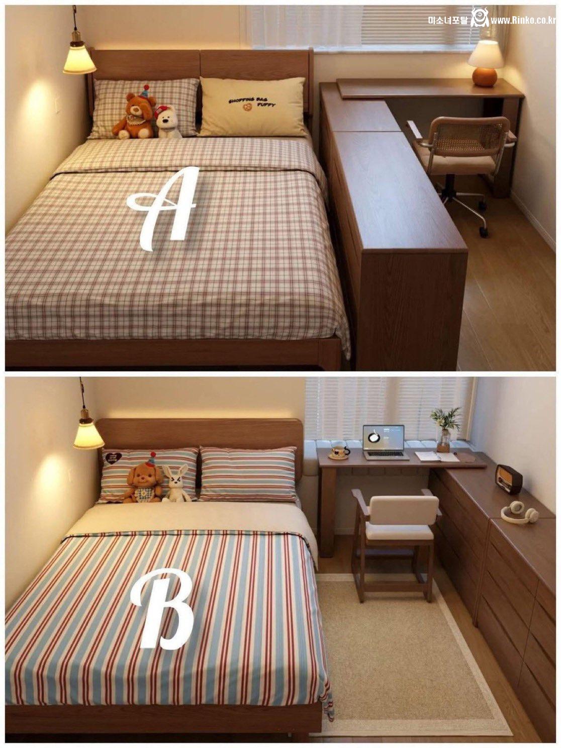 취향따라 갈리는 방 인테리어 A vs B
