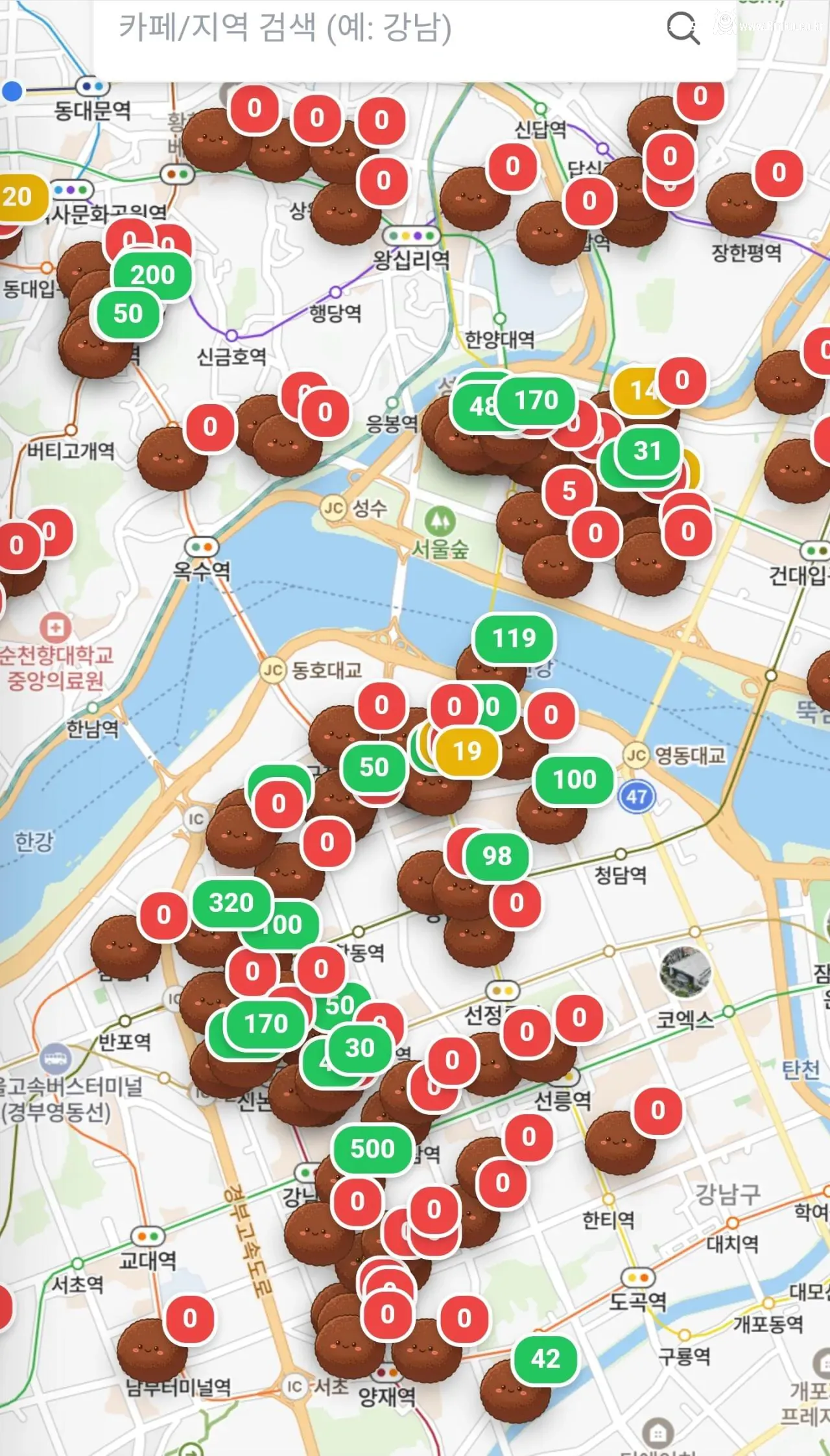 두쫀쿠 지도도 생겼음 ㄷㄷ