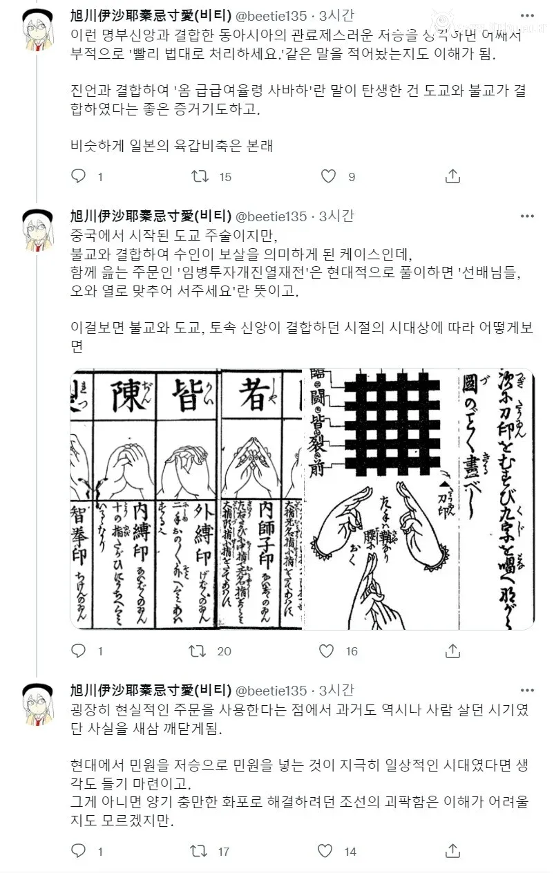 부적에 자주 붙는 급급여율령의 뜻