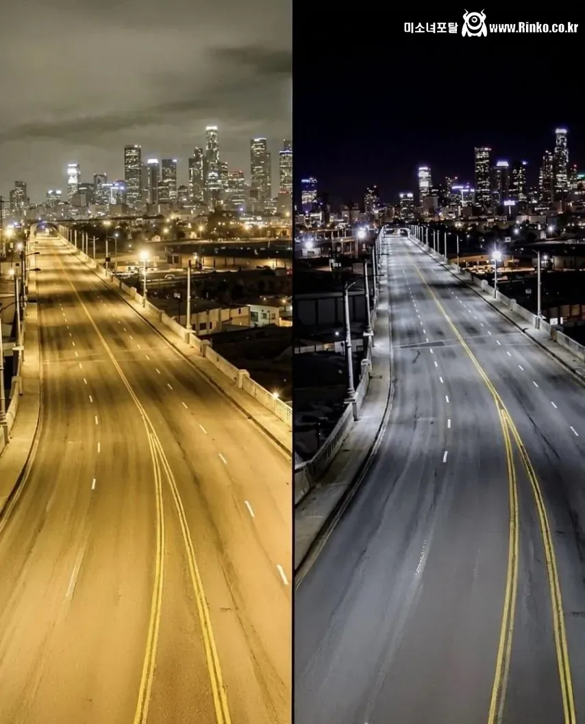 가로등 14만개를 LED로 교체한 LA 풍경