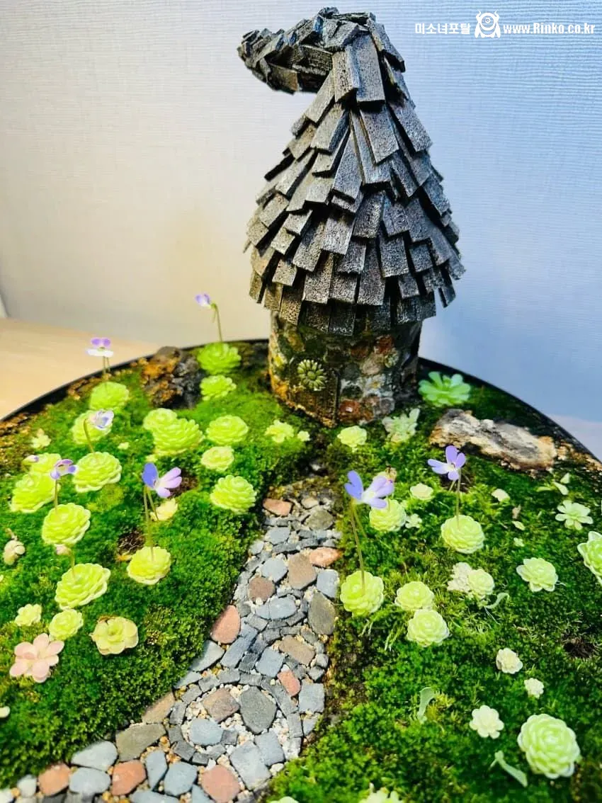 작은 정원 자랑하는 디씨인