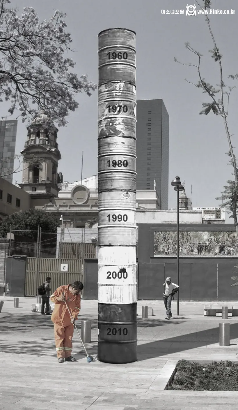 호수 위에 지어진 멕시코 수도?