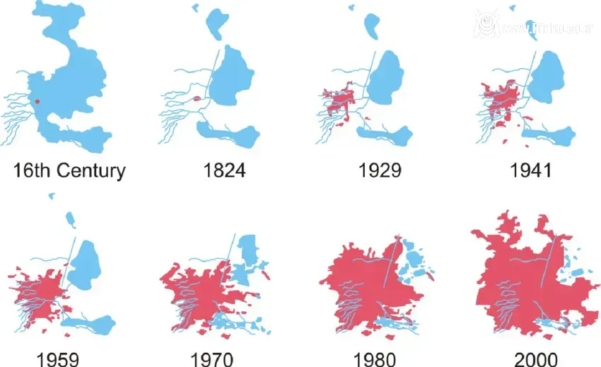 호수 위에 지어진 멕시코 수도?
