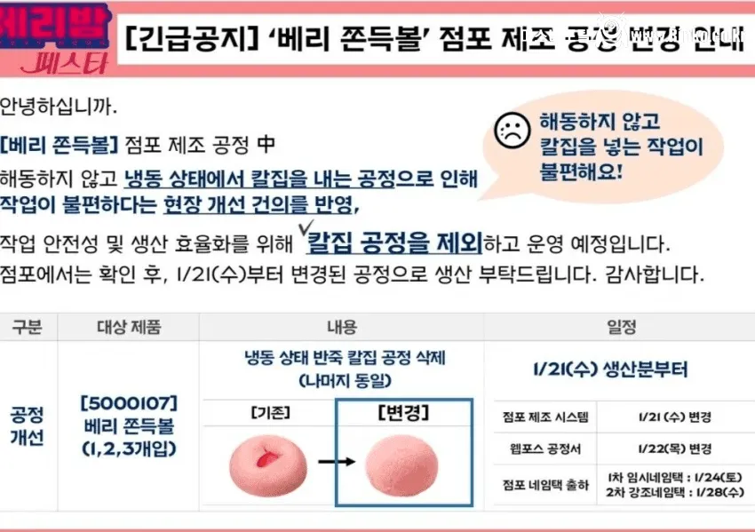 요즘 핫한 파리바게트 ㅂㅈ빵 이쁜이 수술 들어감