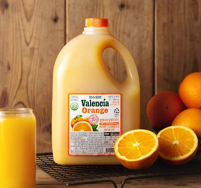 우리나라 오렌지 주스 오렌지 함량 개에바임