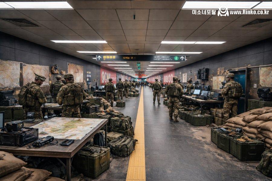 전쟁 시 지하철역이 엄청난 역할을 할 대한민국