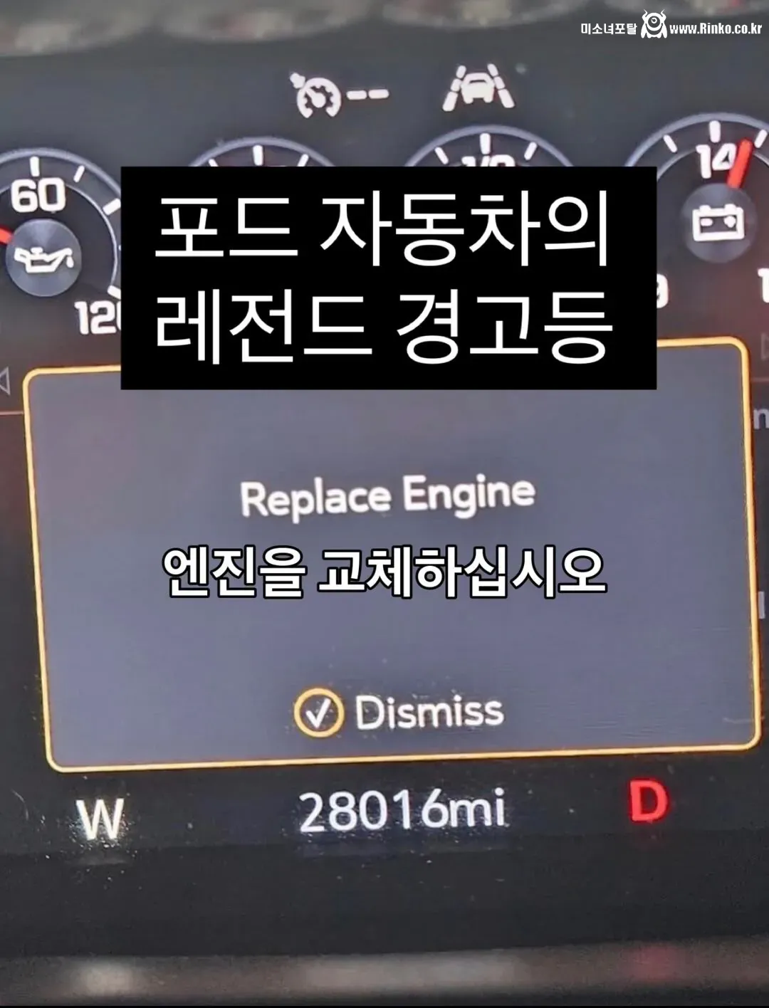 포드는 경고등도 존나 쿨하네