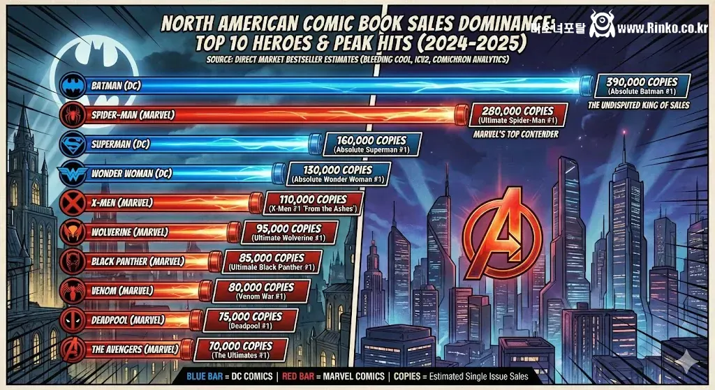 최근 슈퍼히어로 인기 순위