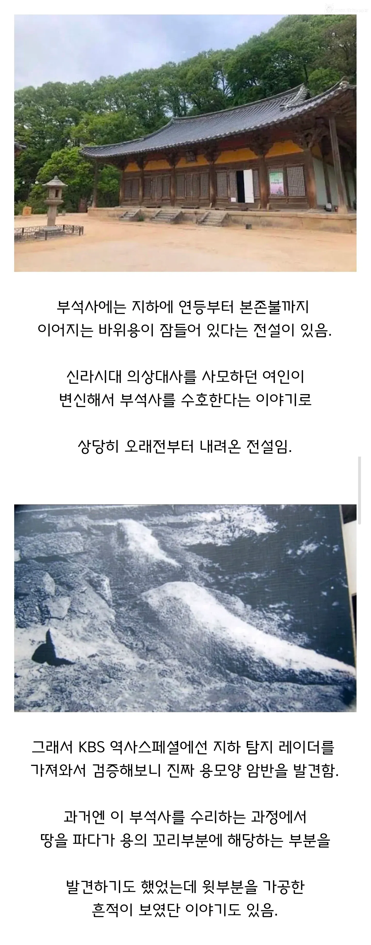용이 잠들어있다는 한국의 절