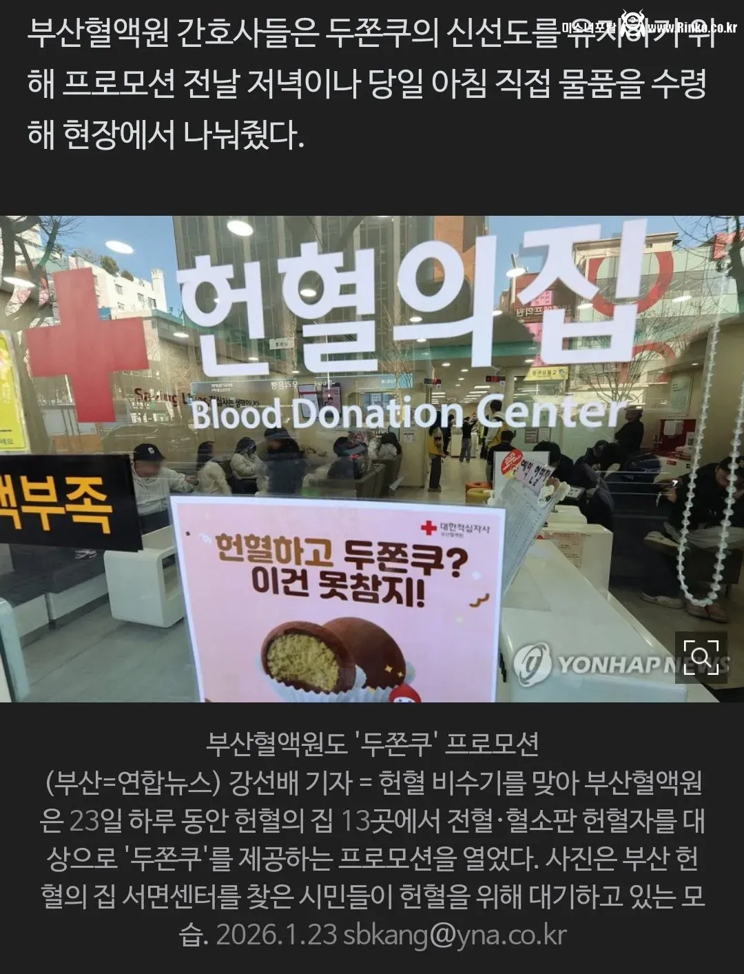 현혈하면 두쫀쿠 증정의 슬픈 진실