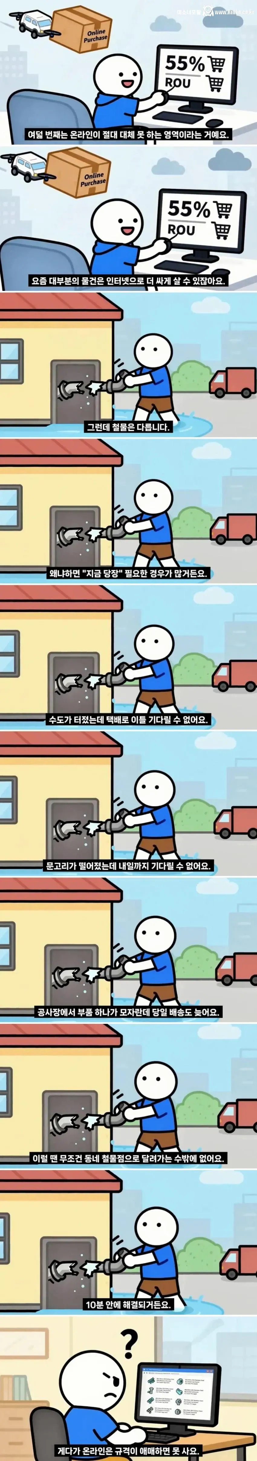 동네 철물점이 손님이 없어도 안망하는 이유