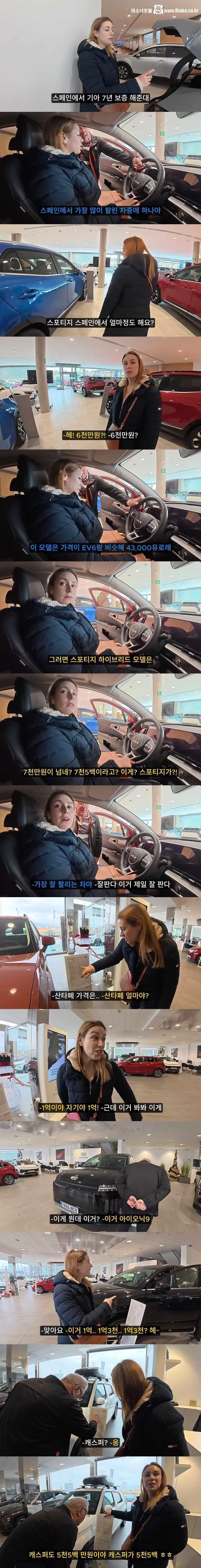 스페인에서 먹어준다는 현기차 위상