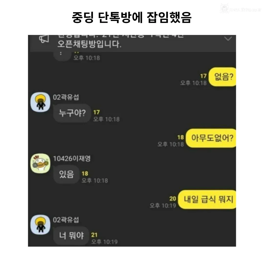 중학교 오픈톡방 레전드