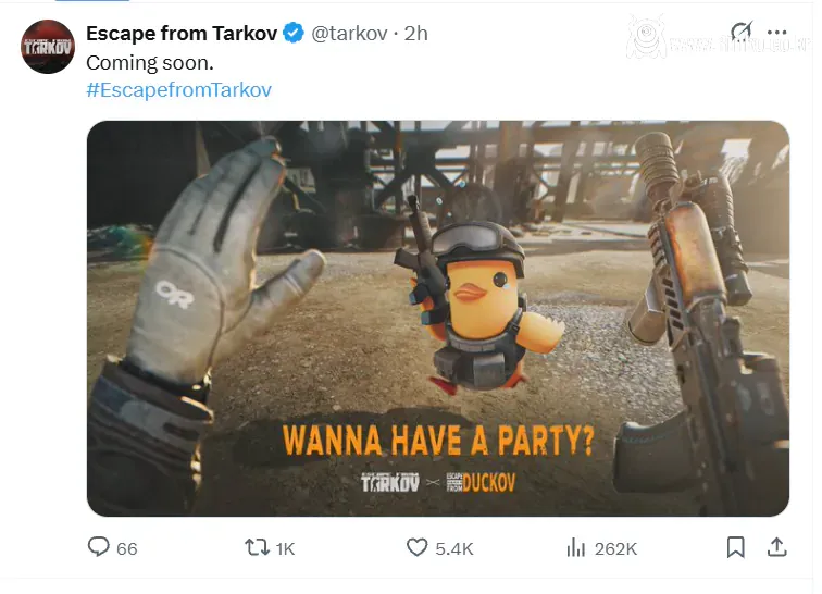 덕르코프 x 타르코프 공식 콜라보 영상